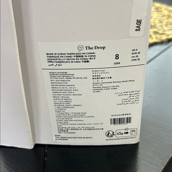 The Drop Women's Sage Tall Biker Boot with Buckles, Black, NWT - Picture 8 of 10